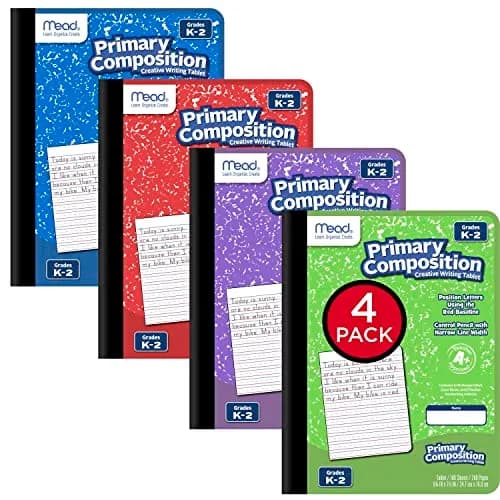 Mead Primary Composition Book 4 Pack | Grades K-2, 7-1/2" x 9-3/4" | Assorted Colors thumbnail 2