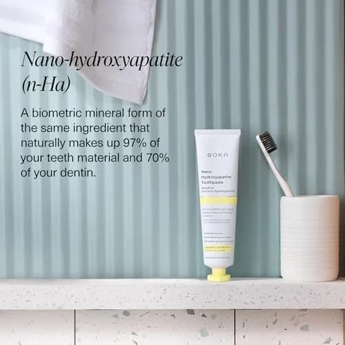 Boka Nano Hydroxyapatite Toothpaste Lemon Lavender 355ml (12 Fl Oz) | Fluoride-Free Enamel Care thumbnail 4