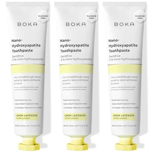 Boka Nano Hydroxyapatite Toothpaste Lemon Lavender 355ml (12 Fl Oz) | Fluoride-Free Enamel Care thumbnail 1