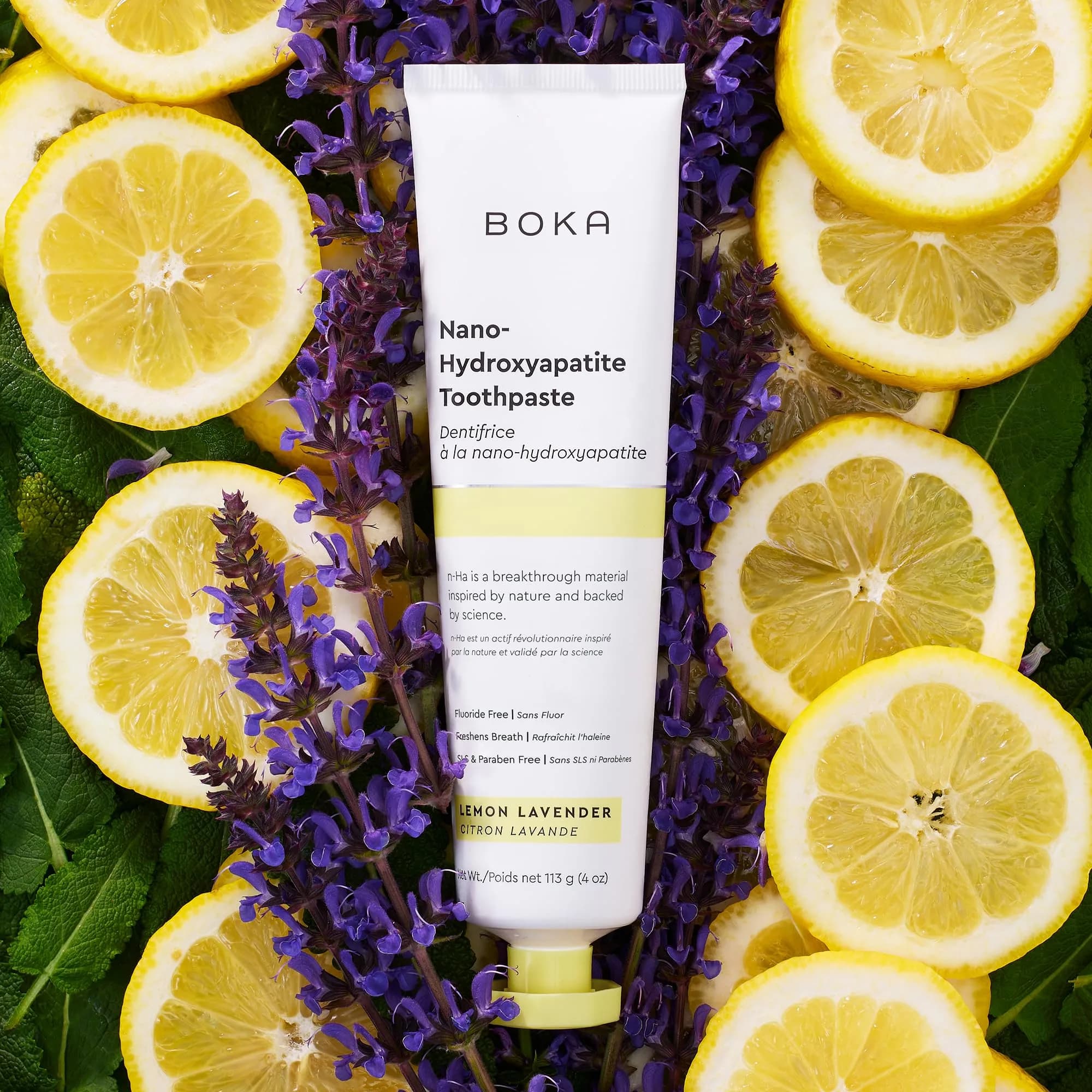 Boka Nano Hydroxyapatite Toothpaste Lemon Lavender 355ml (12 Fl Oz) | Fluoride-Free Enamel Care - view 2