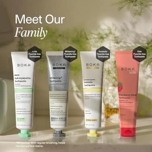 Boka Nano Hydroxyapatite Toothpaste Ela Mint Flavor 12 Fl Oz (355ml) | Fluoride-Free Enamel Care thumbnail 5