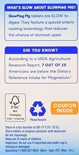 Slow-Mag Magnesium Chloride with Calcium 120 Count | Magnesium & Calcium Support for Heart & Muscles thumbnail 2