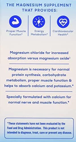 Slow-Mag Magnesium Chloride with Calcium 120 Count | Magnesium & Calcium Support for Heart & Muscles thumbnail 3