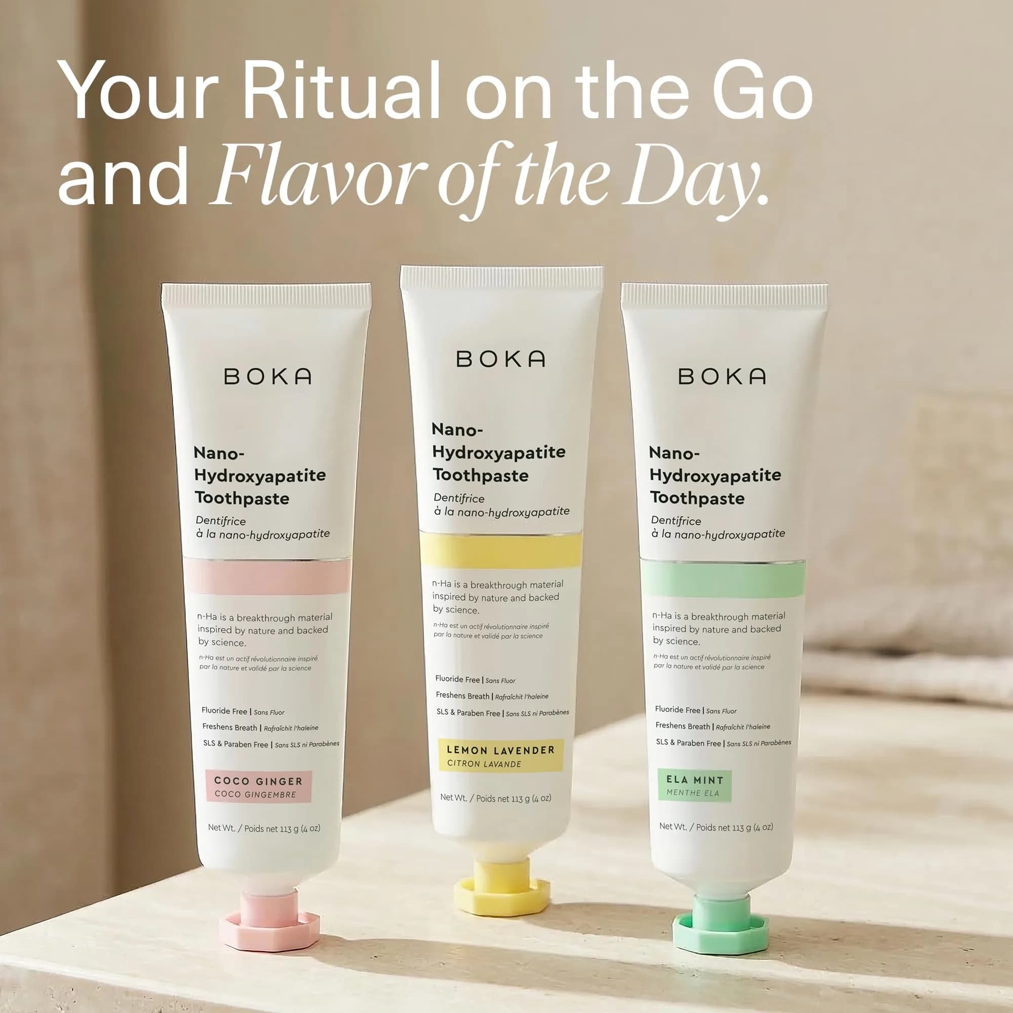 Boka Fluoride-Free Toothpaste Bundle with Nano Hydroxyapatite | 102g (3.6 Oz) 3-Pack - view 7
