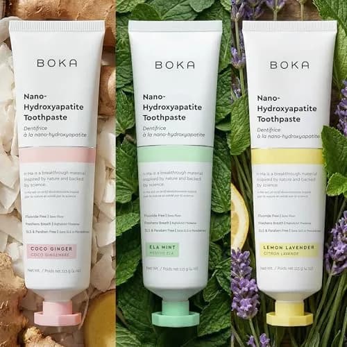 Boka Fluoride-Free Toothpaste Bundle with Nano Hydroxyapatite | 102g (3.6 Oz) 3-Pack thumbnail 2