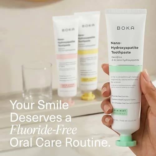 Boka Fluoride-Free Toothpaste Bundle with Nano Hydroxyapatite | 102g (3.6 Oz) 3-Pack thumbnail 3