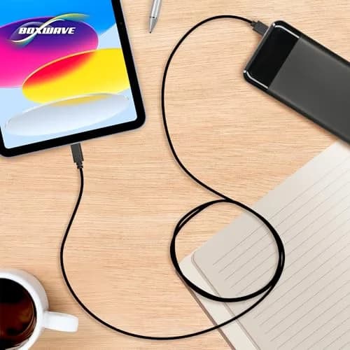 BoxWave DirectSync USB 3.0 A to USB 3.1 Type C Cable 1.83 m (6ft) Black | Hi-Speed Data Transfer & Charging thumbnail 7
