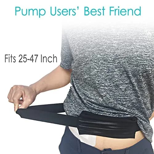 SinaiSea Mesh Insulin Pump Belt Holder Pouch 25.4 cm (10 in) | Discreet T1D Medical Device Waist Band thumbnail 4