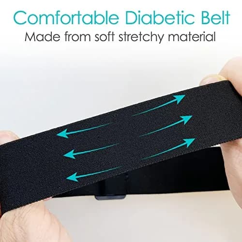SinaiSea Mesh Insulin Pump Belt Holder Pouch 25.4 cm (10 in) | Discreet T1D Medical Device Waist Band thumbnail 5