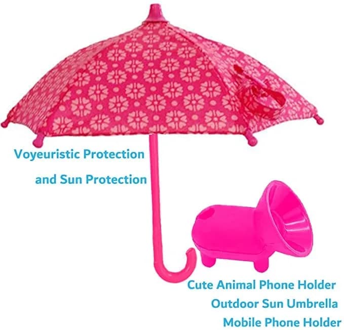 BEITESTAR Phone Umbrella for Sun | Cute Sun Shade & Phone Stand, 4-10” Smartphones, Silicone, Foldable thumbnail 3