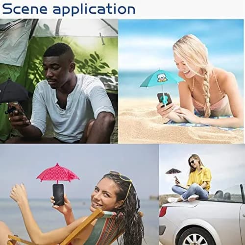 BEITESTAR Phone Umbrella for Sun | Cute Sun Shade & Phone Stand, 4-10” Smartphones, Silicone, Foldable thumbnail 6