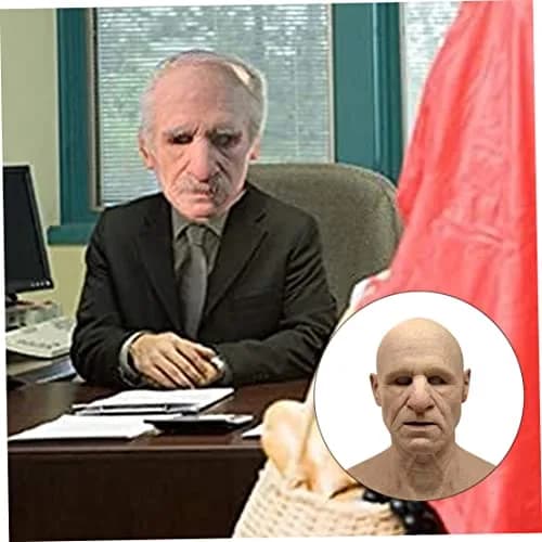 Naisicore Old Man Mask Realistic Latex Full Head Mask | Halloween Costume Prop thumbnail 5