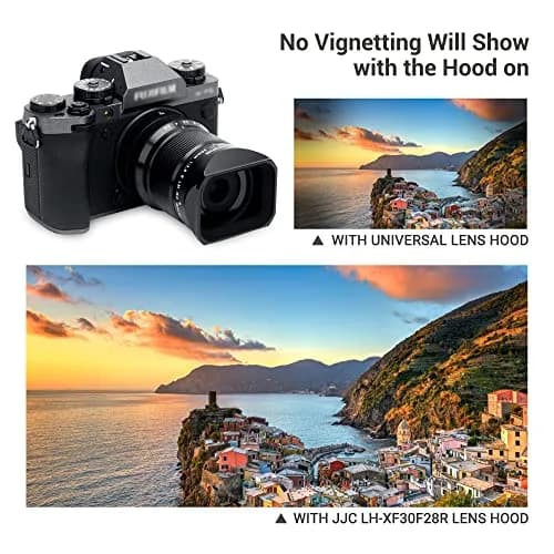 JJC Square Metal Lens Hood Shade for Fujifilm XF 30mm f/2.8 R LM WR Macro Lens with Protective Cap | 43mm Filter Compatible thumbnail 5
