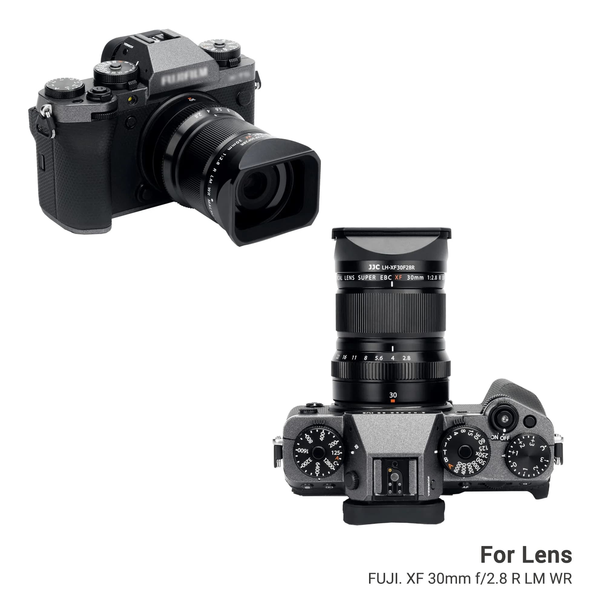 JJC Square Metal Lens Hood Shade for Fujifilm XF 30mm f/2.8 R LM WR Macro Lens with Protective Cap | 43mm Filter Compatible - view 2