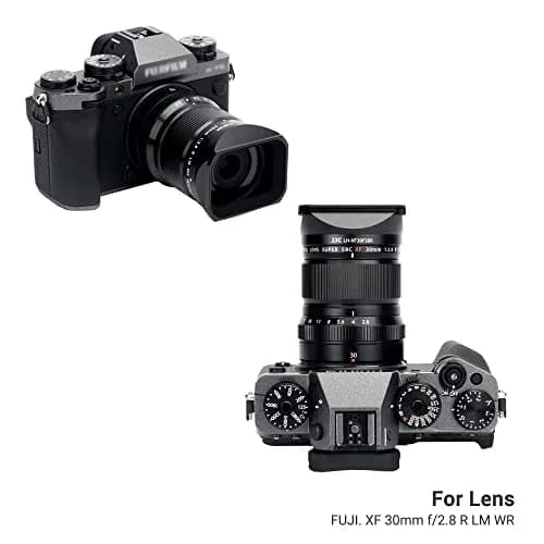 JJC Square Metal Lens Hood Shade for Fujifilm XF 30mm f/2.8 R LM WR Macro Lens with Protective Cap | 43mm Filter Compatible thumbnail 2