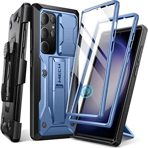 TONGATE for Samsung Galaxy S23 Ultra Case with Slide Camera Cover, Built-in Screen Protector & Kickstand, Blue thumbnail 1
