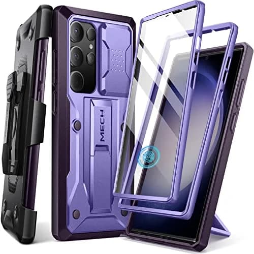 TONGATE Purple Case for Samsung Galaxy S23 Ultra | Slide Camera Cover, Kickstand, Belt Clip, 2 Front Frames thumbnail 1
