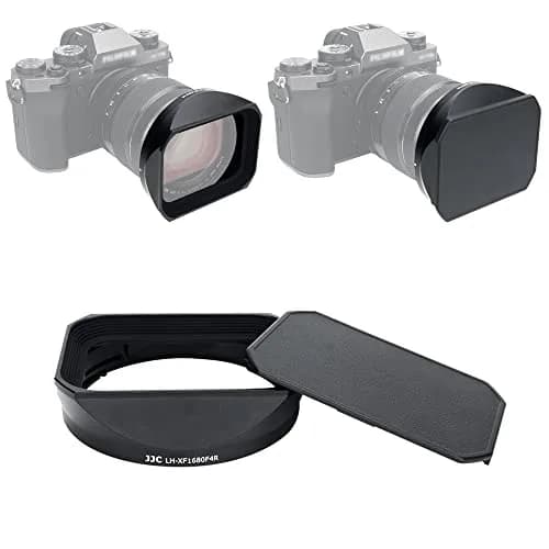 JJC Metal Square Lens Hood Shade for Fujifilm XF 16-80mm f/4 R OIS WR Lens | Blocks Stray Light thumbnail 1