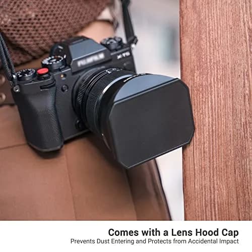 JJC Metal Square Lens Hood Shade for Fujifilm XF 16-80mm f/4 R OIS WR Lens | Blocks Stray Light thumbnail 5
