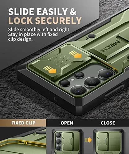 TONGATE Green Case for Samsung Galaxy S23 Ultra | 2 Front Frames & Stand, Military Grade Drop Protection thumbnail 3