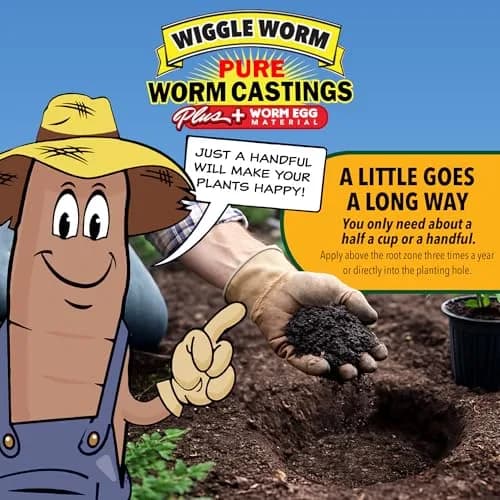 Wiggle Worm 100% Pure Worm Castings Plus Worm Egg Material, 40lb | Organic Fertilizer for Healthy Soil & Plants thumbnail 7