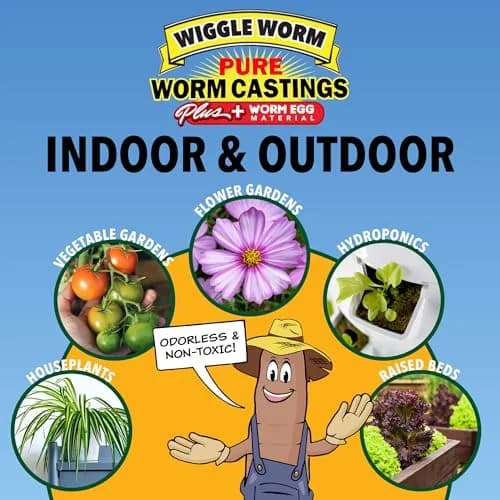 Wiggle Worm 100% Pure Worm Castings Plus Worm Egg Material, 40lb | Organic Fertilizer for Healthy Soil & Plants thumbnail 8