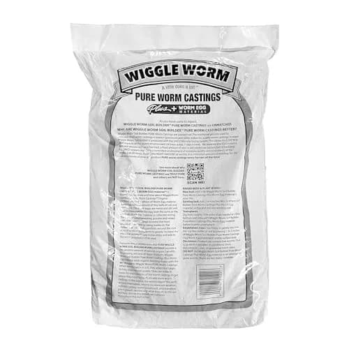 Wiggle Worm 100% Pure Worm Castings Plus Worm Egg Material, 40lb | Organic Fertilizer for Healthy Soil & Plants thumbnail 2