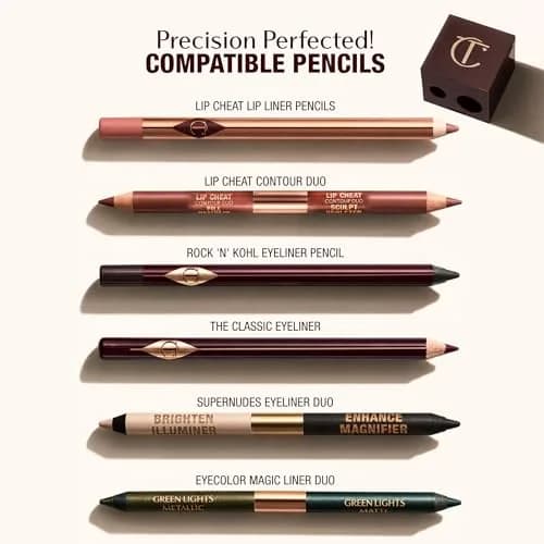 Charlotte Tilbury Dual-Size Cosmetic Pencil Sharpener | Precision Sharpening for Lip Liner, Eyeliner & Eyeshadow Pencils thumbnail 2