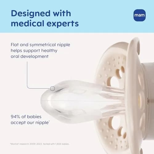MAM Original Baby Pacifiers 6-16 Months, Glow-in-the-Dark, 4-Pack | Developed with Pediatric Dentists thumbnail 2