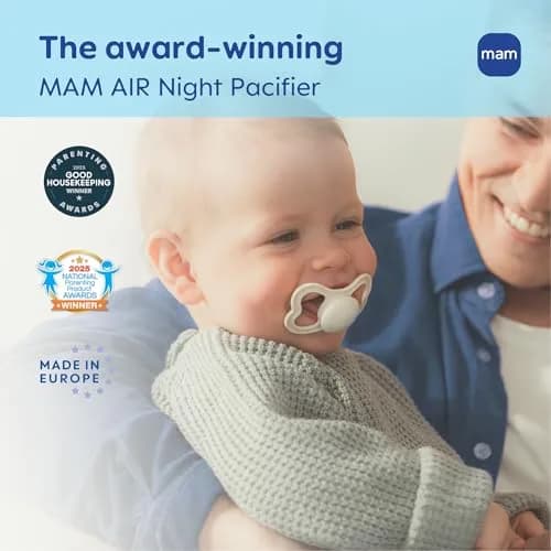 MAM Air Pacifier 6-16 Months, Extra Air Flow for Sensitive Skin, 4 Pack | Developed with Medical Experts, BPA-Free, Skin Soft Silicone thumbnail 3
