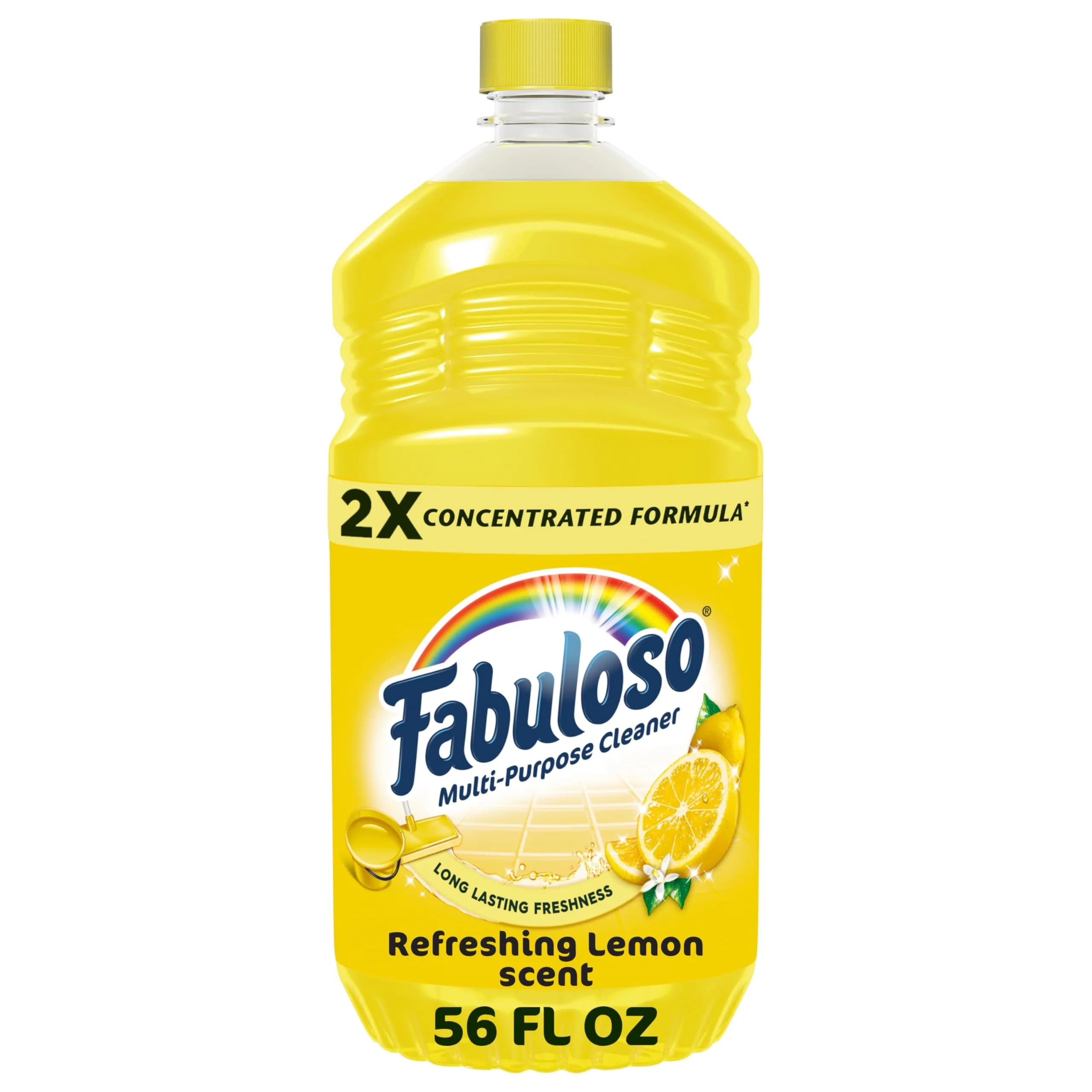 Fabuloso Multi-Purpose Cleaner Lemon Scent 2X Concentrated Formula, 1.65 L (56 oz) | Trusted USA Import for Sparkling Homes - main product image