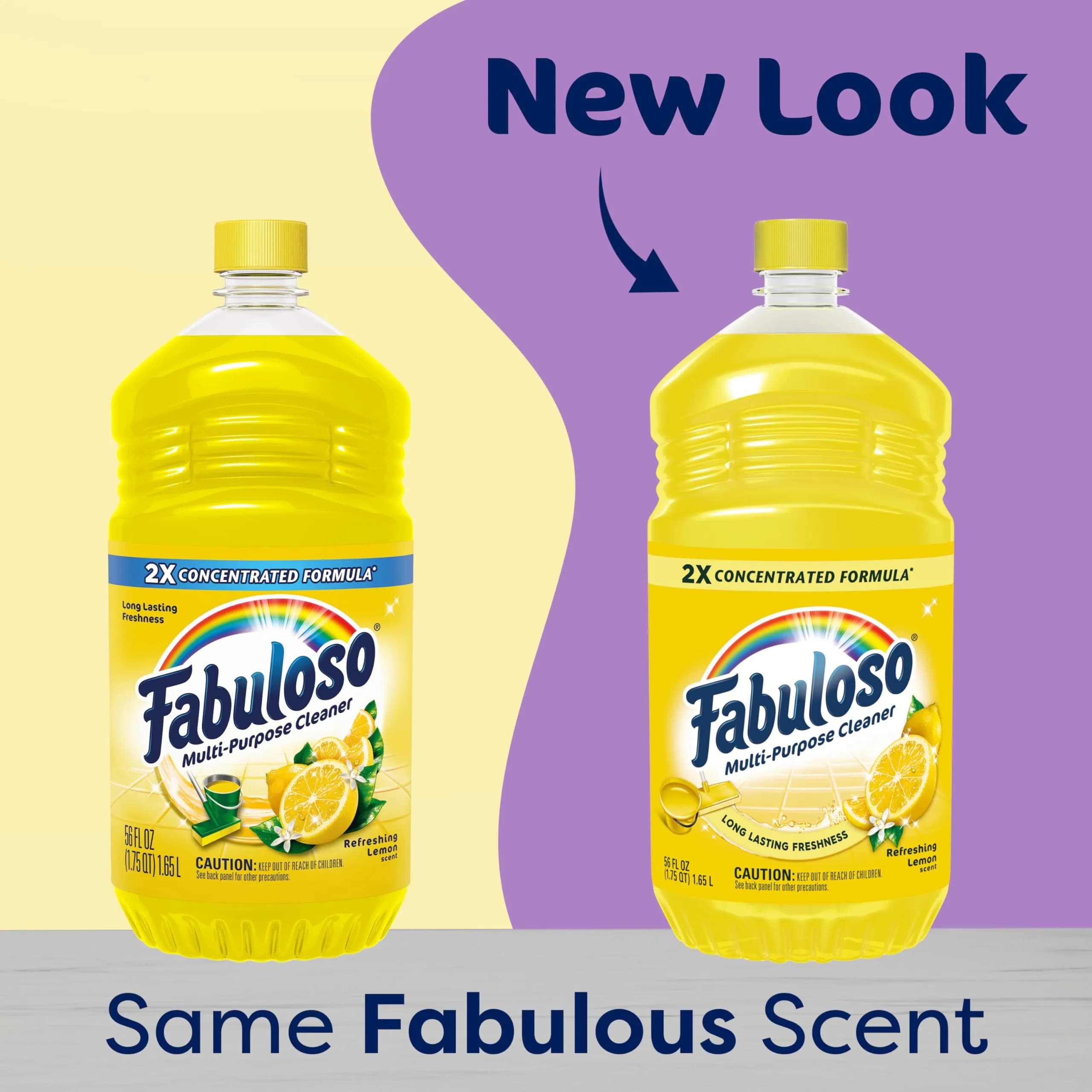 Fabuloso Multi-Purpose Cleaner Lemon Scent 2X Concentrated Formula, 1.65 L (56 oz) | Trusted USA Import for Sparkling Homes - view 2