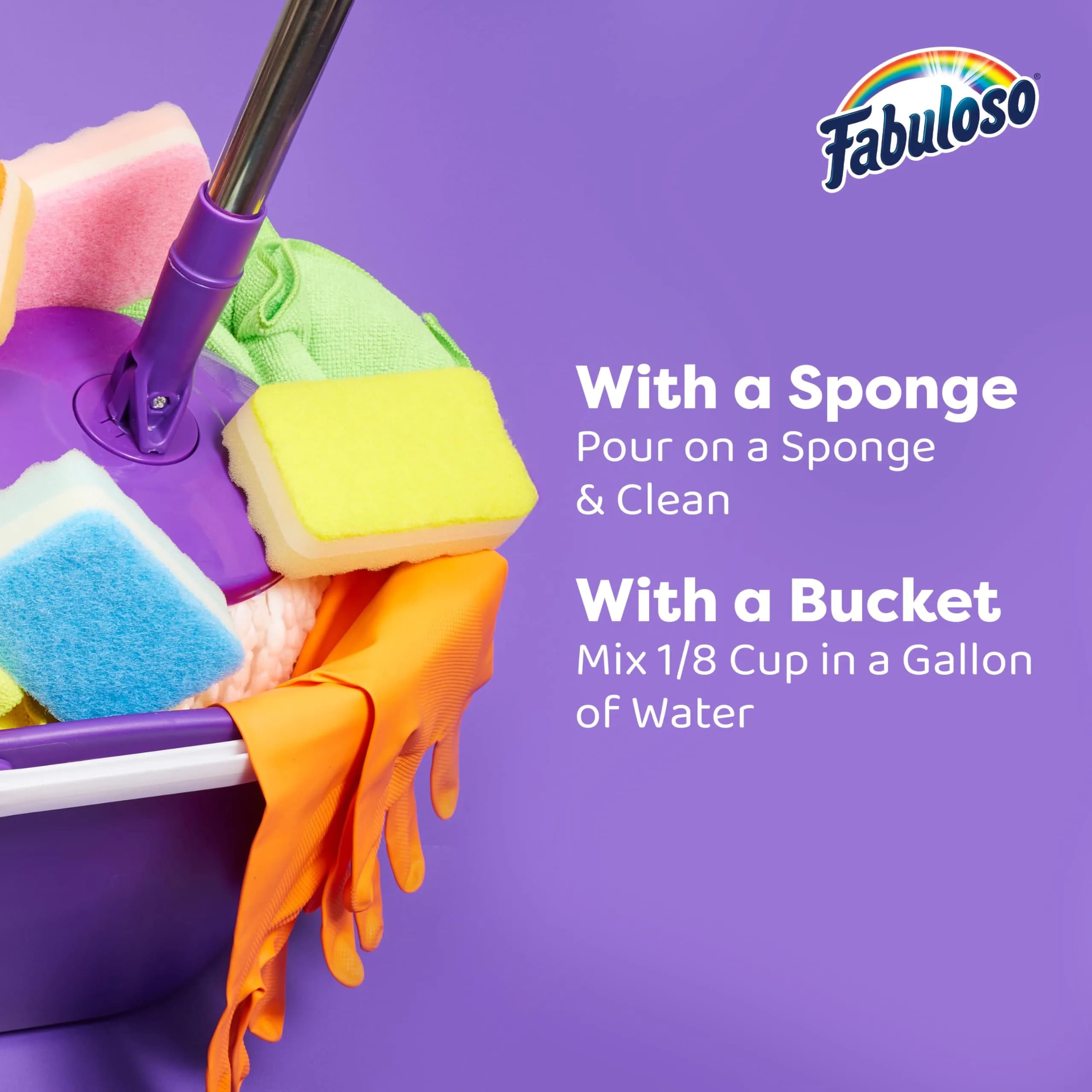 Fabuloso Multi-Purpose Cleaner Lemon Scent 2X Concentrated Formula, 1.65 L (56 oz) | Trusted USA Import for Sparkling Homes - view 8
