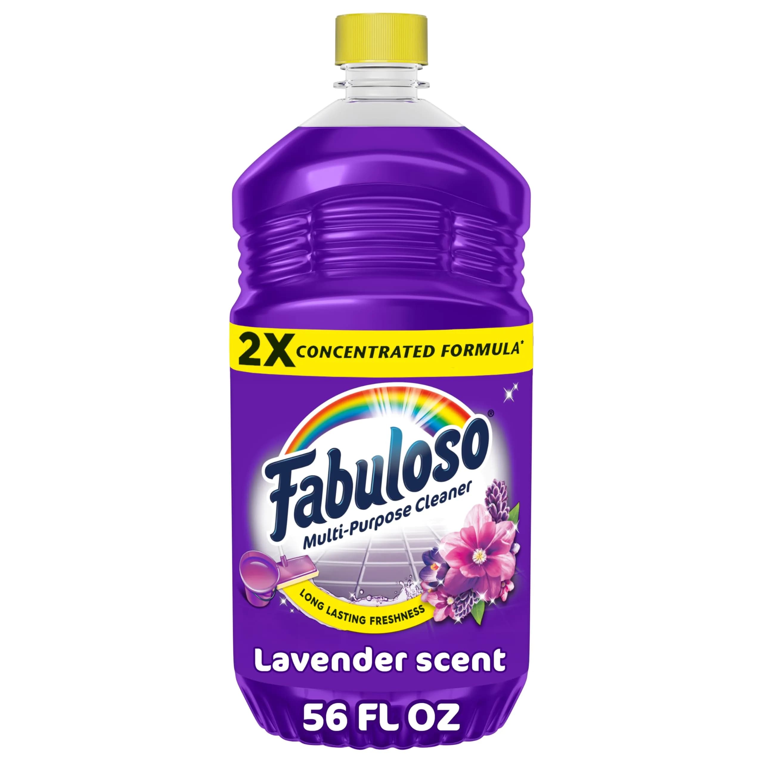 Fabuloso 2X Multi-Purpose Cleaner Light Lavender Scent 1.65 L (56 fl oz) | USA Imported Concentrated Formula — Lavender