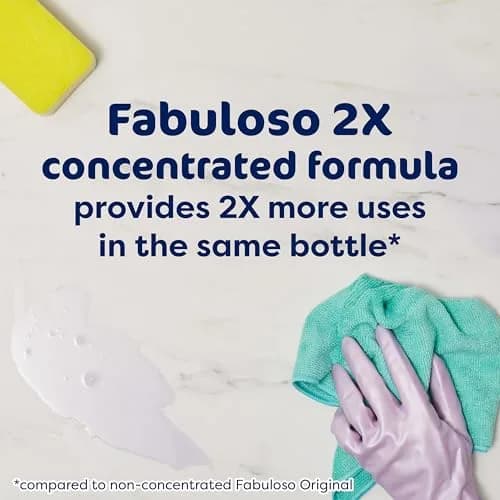 Fabuloso 2X All-Purpose Cleaner, Spring Fresh Scent, 1625 ml (56 fl oz) | Concentrated Formula for 2X More Uses thumbnail 7