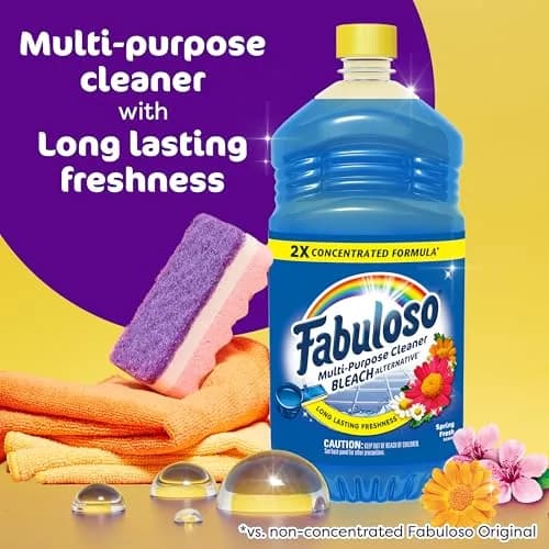 Fabuloso 2X All-Purpose Cleaner, Spring Fresh Scent, 1625 ml (56 fl oz) | Concentrated Formula for 2X More Uses thumbnail 3
