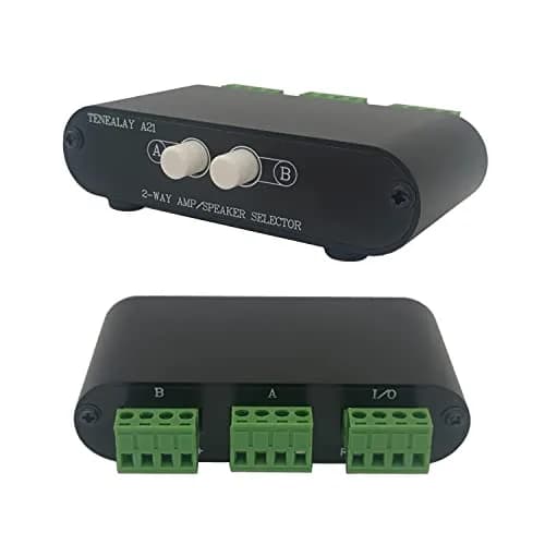 TENEALAY 2-Way Stereo Amplifier Speaker Selector Box A21 | Switch Between 2 Amps or 2 Speaker Pairs thumbnail 6