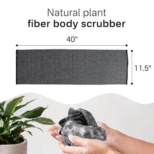 Yiclick Exfoliating Washcloth Towel Set 3 pcs Grey | Japanese Back Scrubber for Deep Exfoliation thumbnail 7