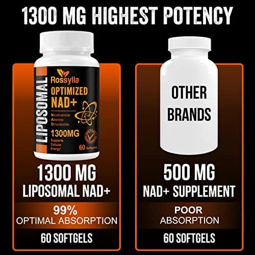 Rhameph Liposomal NAD+ 1300mg Supplement | Highest Absorption for Aging & Energy | 60 Capsules thumbnail 6