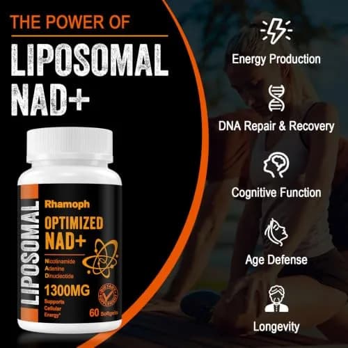 Rhameph Liposomal NAD+ Supplement 1300 mg | Supports Cellular Energy & Aging thumbnail 5