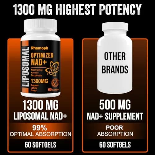 Rhameph Liposomal NAD+ Supplement 1300 mg | Supports Cellular Energy & Aging thumbnail 3