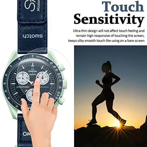 Miimall Clear 6 Pack Screen Protectors for OMEGA X SWATCH BIOCERAMIC MOONSWATCH 42mm | Bubble-Free TPU Films thumbnail 6