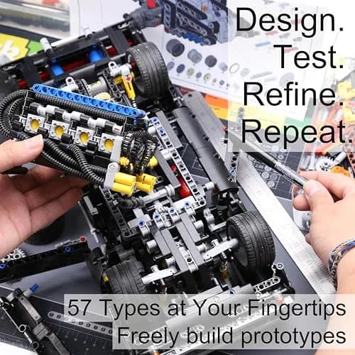 Habow 852pcs Technic Parts Kit with 57 Types of Gears, Axles, Pins & Connectors | STEM Building Toy for MOCs & Classrooms thumbnail 3