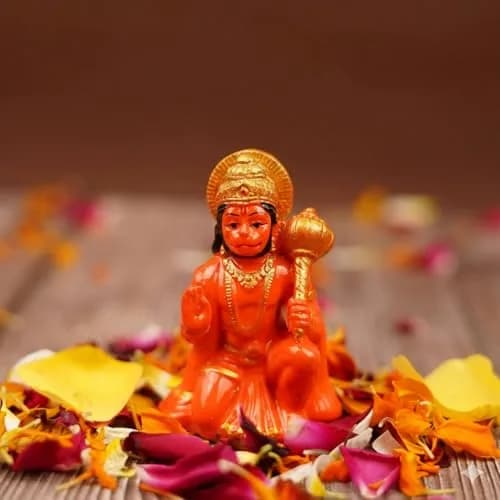 Servdharm Hanuman Idol for Car Dashboard Resin 3.1" | Hanuman Statue for Home Decor, Office Desk, Puja and Gifting thumbnail 1