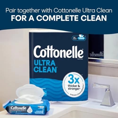 Cottonelle XL Flushable Wet Wipes, 360 Count (8 Packs, 45 Wipes per Pack) | Septic-Safe & Gentle for Complete Clean thumbnail 7