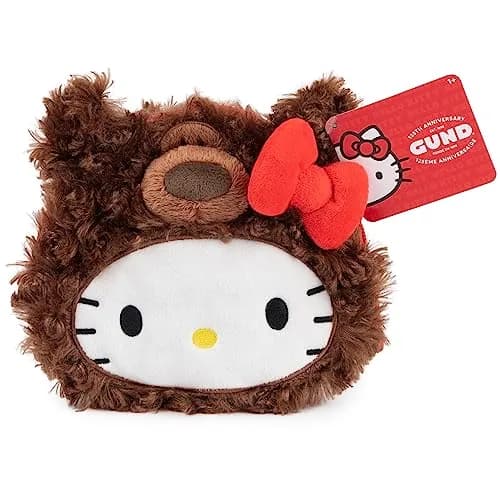 GUND Sanrio Hello Kitty Philbin Teddy Bear Plush Pouch 14cm (5.5") | Soft & Huggable Toy thumbnail 2
