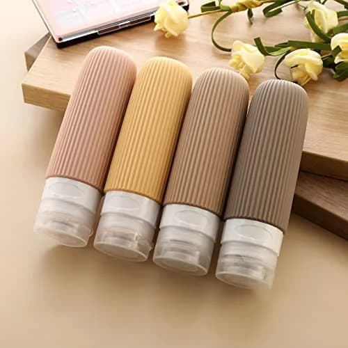 Mrsdry Travel Bottles for Toiletries 3oz | Leak Proof Silicone Travel Containers with Clear Bag thumbnail 5