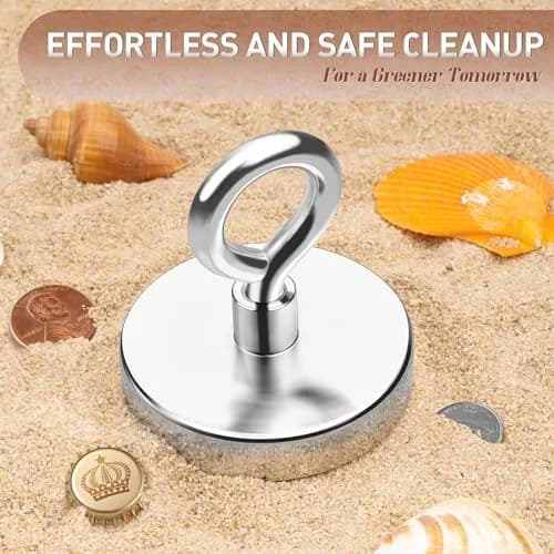 FINDMAG 750 LBS Heavy Duty Fishing Magnet 20.3 cm (7.5 cm Diameter) | Strong Neodymium Magnet for Metal Retrieval thumbnail 4