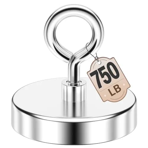 FINDMAG 750 LBS Heavy Duty Fishing Magnet 20.3 cm (7.5 cm Diameter) | Strong Neodymium Magnet for Metal Retrieval thumbnail 1