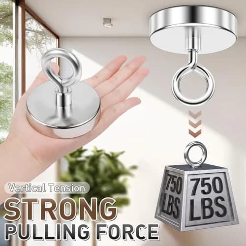 FINDMAG 750 LBS Heavy Duty Fishing Magnet 20.3 cm (7.5 cm Diameter) | Strong Neodymium Magnet for Metal Retrieval thumbnail 3